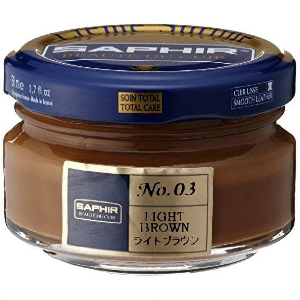 Saphir Beaute du Cuir Creme Surfine Shoe Polish 50ml Jar-35 Medium Tobacco  Brown