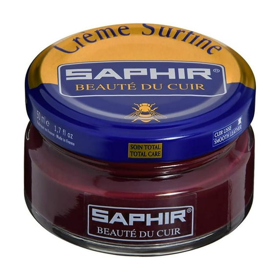 Saphir Beaute du Cuir Creme Surfine Shoe Polish 50ml Jar-08 Burgundy