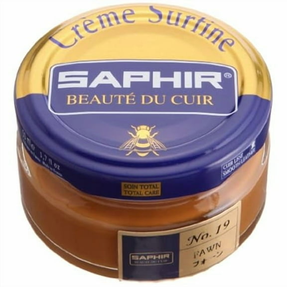 Saphir Beaute du Cuir Creme Surfine Shoe Polish 50ml Jar-19 Fawn