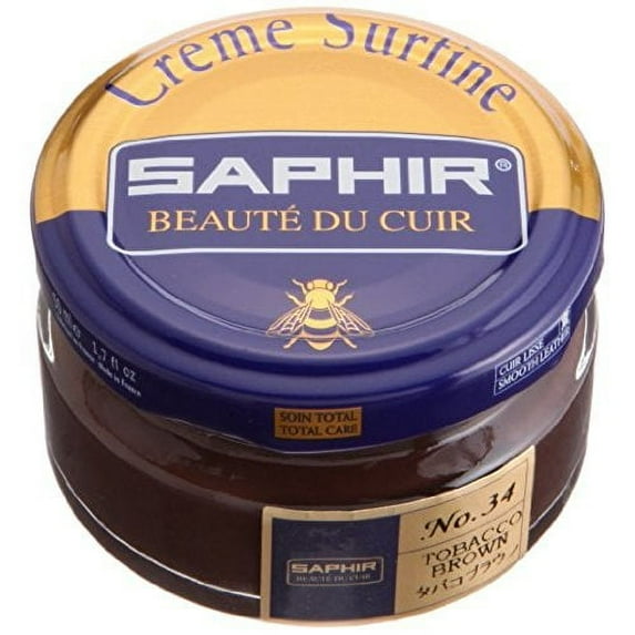 Saphir Beaute du Cuir Creme Surfine Shoe Polish 50ml Jar-34 Havane