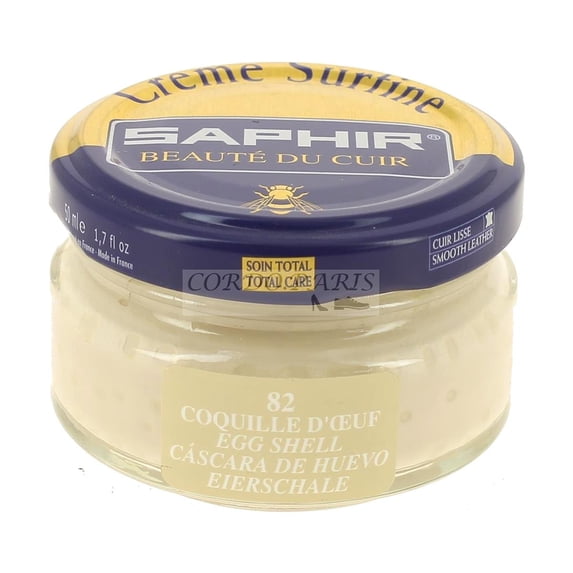 Saphir Beaute du Cuir Creme Surfine Shoe Polish 50ml Jar-82 Coquille D'oeuf