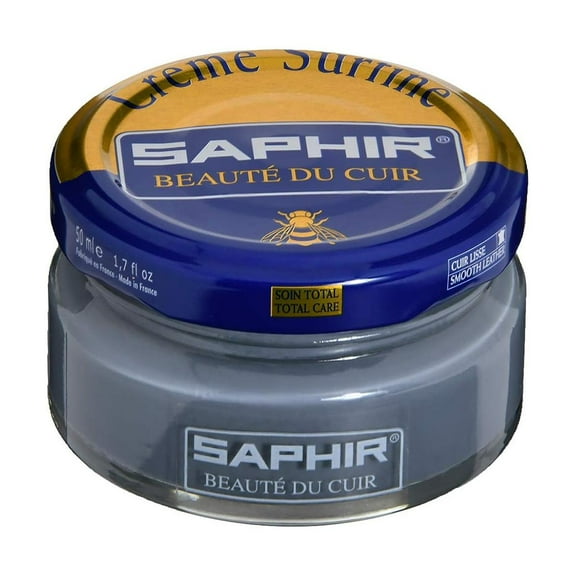 Saphir Beaute du Cuir Creme Surfine Shoe Polish 50ml Jar-47 Elephant Grey