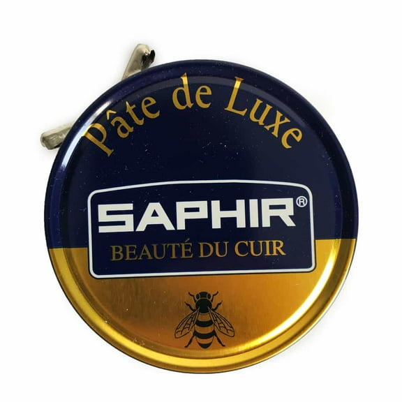 Saphir 'Pate de Luxe' Wax 50ml. Tin Black