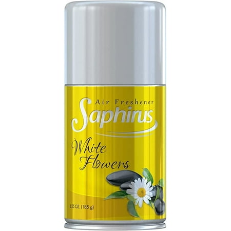Saphirus Air Freshener Aerosol, great and magic fragance for home, office, car, bathroom and any room, Odor Eliminator, White Flowers, 6.25 FL.OZ