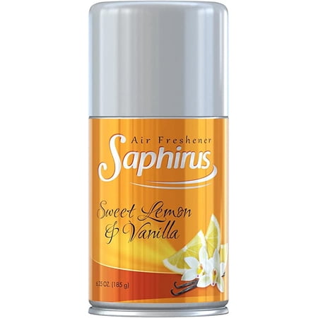 Saphirus Air Freshener Aerosol, great and magic fragance for home, office, car, bathroom and any room, Odor Eliminato, Sweet Lemon and Vanilla, 6.25 FL.OZ