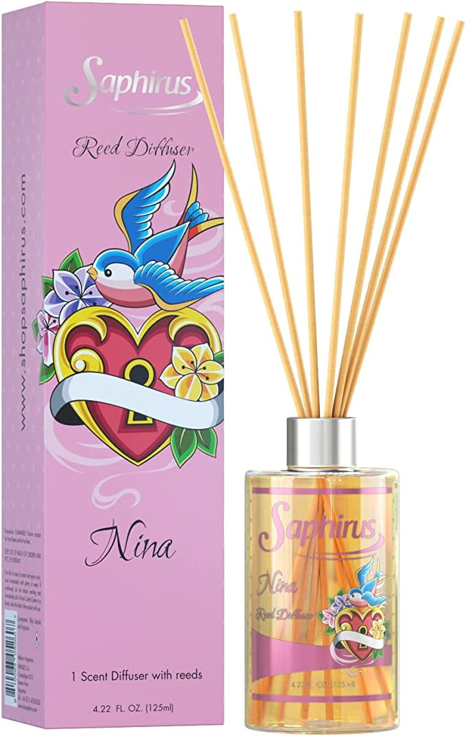 Reed Diffuser Set - Pears & Flowers Fragrance, 4.22 Fl Oz, For Home Or Office Decor & Fresh Scent