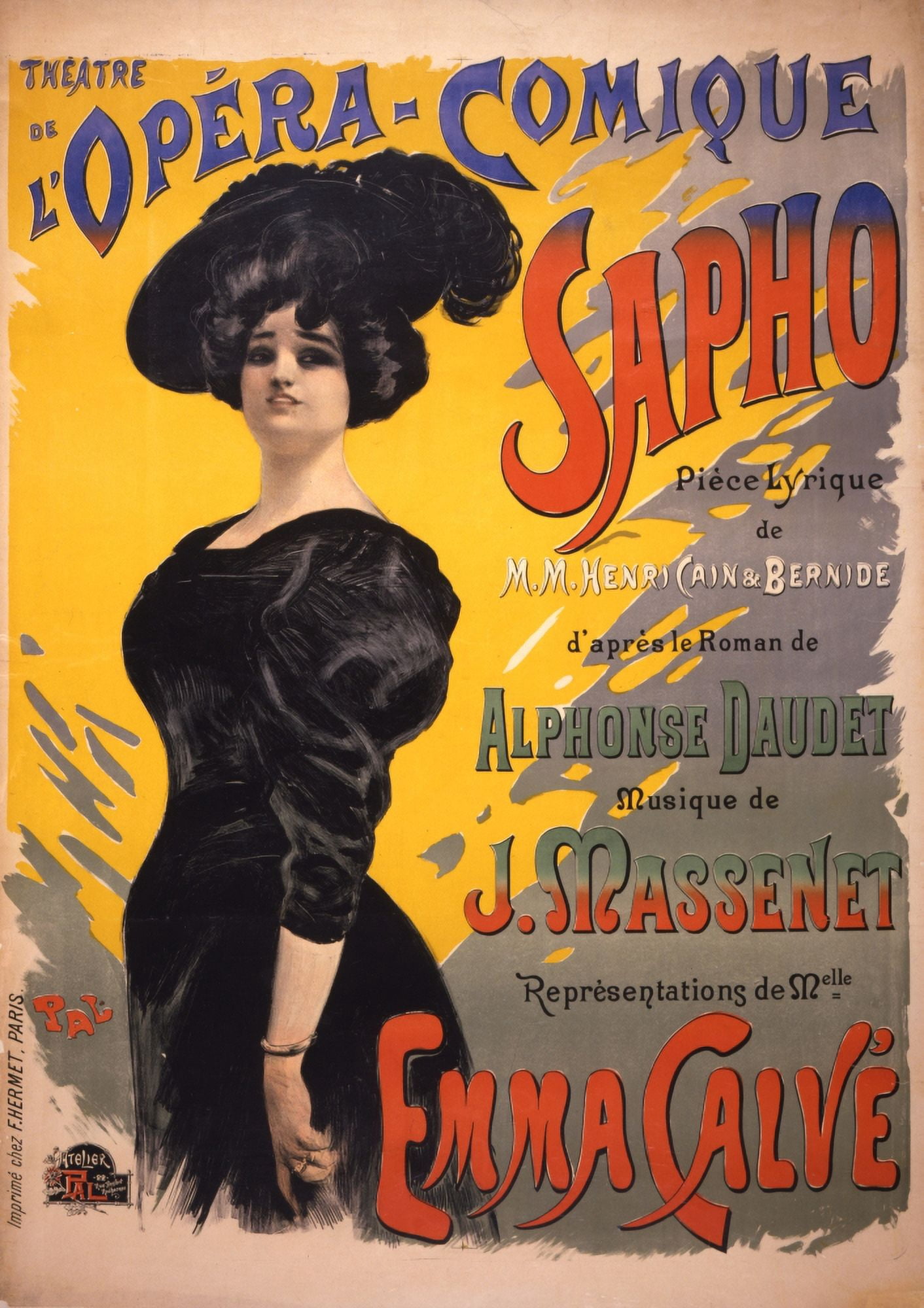 Sapho Thtre de lOpra-Comique 1897 Canvas Art - Jean de Palologue (18 x 24)
