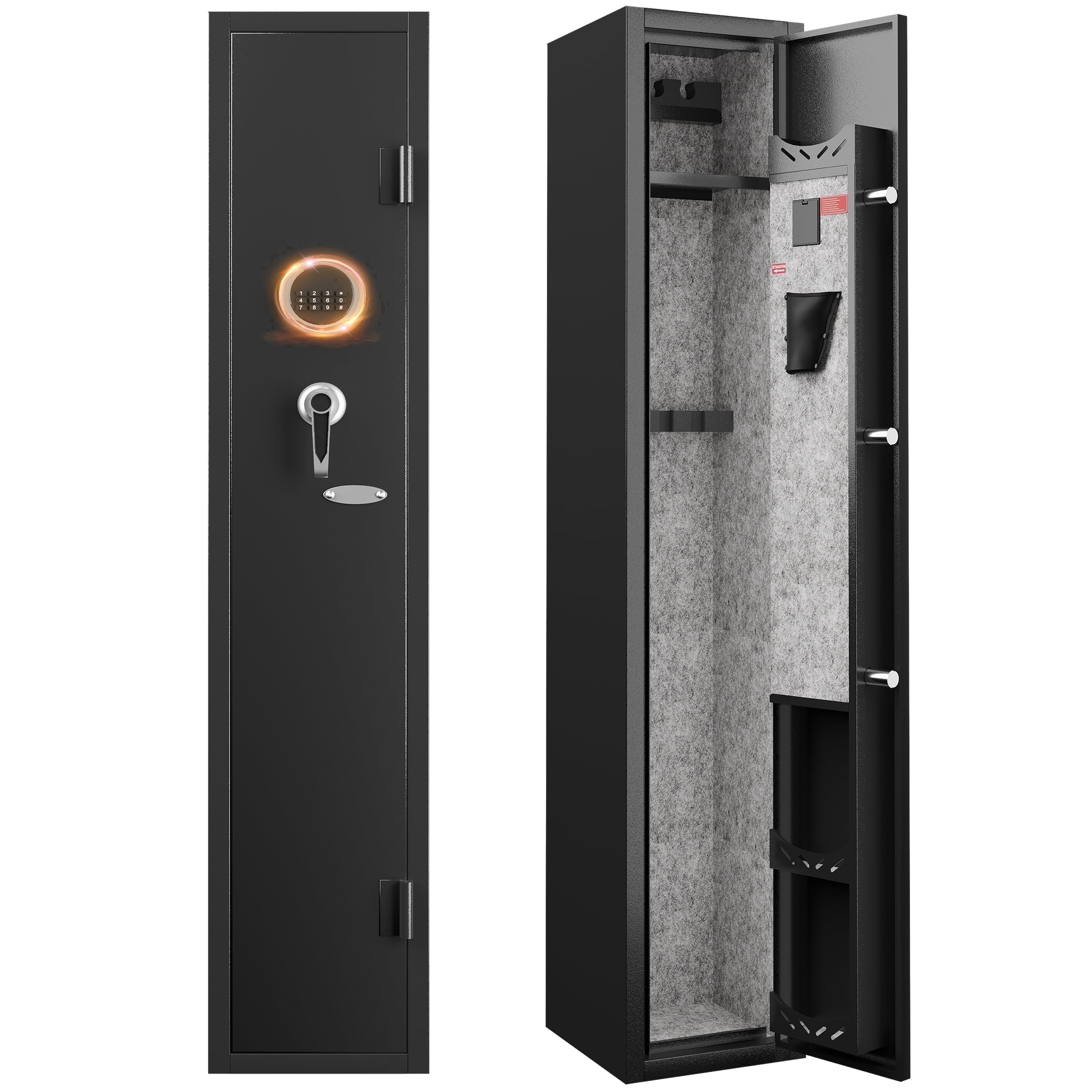 Sapital 2-3 Rifle Gun Safe, Cold Rolled Steel Cabinet with Electronic Keypad & Adjustable Shelf
