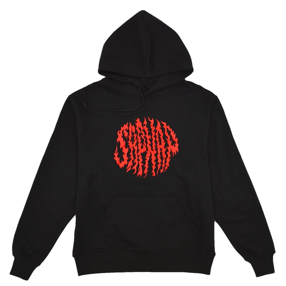 Sapnap Merch Flame Name Pollover Hoodie Hip Hop Sweatshirt,Red,S