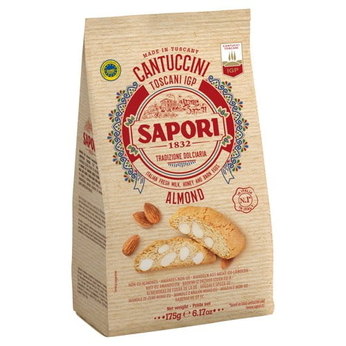 Sapori Almond Cantuccini Toscani 175g, British Import (Pack of 2)
