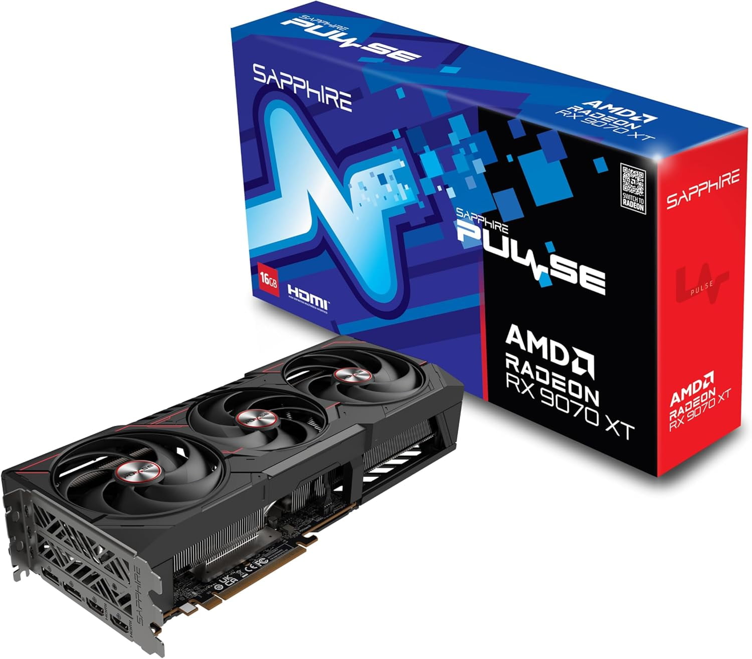 Sapphire 11348-03-20G Pulse AMD Radeon™ RX 9070 XT Gaming Sapphire 11348-03-20G Pulse AMD Radeon™ RX 9070 XT Gaming