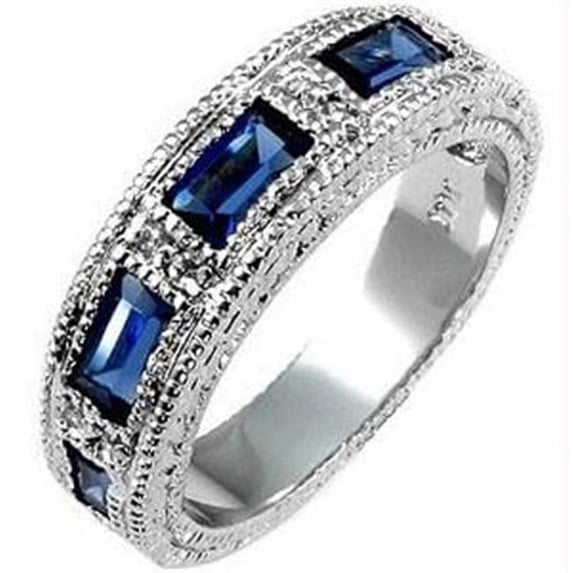 Sapphire Bezel Eternity Band- Size : 06