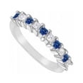 thumbnail image 1 of Sapphire & Diamond Ring 14K White Gold, 0.50 CT - Size 10, 1 of 1