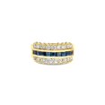 Sapphire Diamond Wedding Band 1.55cttw 14K Yellow Gold - Size 7 Sapphire Diamond Wedding Band 1.55cttw 14K Yellow Gold - Size 7