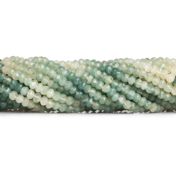 Sapphire Hand Cut Faceted Rondelle Beads 12 inch 130 pieces