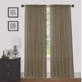 thumbnail image 1 of Sapphire Home 2 Panels Window Sheer Curtains 54" x 95" Inches 108" Total Width, Voile Panels for Bedroom Living Room, Rod Pocket, Decorative Curtains, Solid Sheer 95" Taupe, 1 of 8