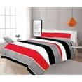 thumbnail image 1 of Sapphire Home 3-Piece Stripe Multicolor Polyester Bed Sheet Sets, Twin, 1 of 1