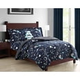 thumbnail image 1 of Sapphire Home 8 Piece Full Size Boys Kids Teens Comforter Set Bed in Bag, Shams, Sheet Set & Decorative Toy Pillow, Kids Comforter Bedding w/Sheets, Planets Outer Space Navy Blue, 8pc Space Navy, 1 of 3