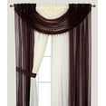 thumbnail image 1 of Sapphire Home Complete Window Sheer Curtain Panel Set with 4 Attached Panels 55x63 Each and 2 Valances with Beads and 2 Tiebacks - Easy Installation- Multicolor Choclate and Beige, 1 of 1