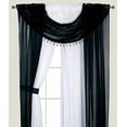 thumbnail image 1 of Sapphire Home Complete Window Sheer Curtain Panel Set with 4 Attached Panels 55x84 Each and 2 Valances with Beads and 2 Tiebacks - Easy Installation- Multicolor Black and White, 1 of 1