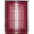 thumbnail image 1 of Sapphire Home Sheer Voile Burgundy Rod Pocket Curtains, 54” x 63” (2 Panels), 1 of 1