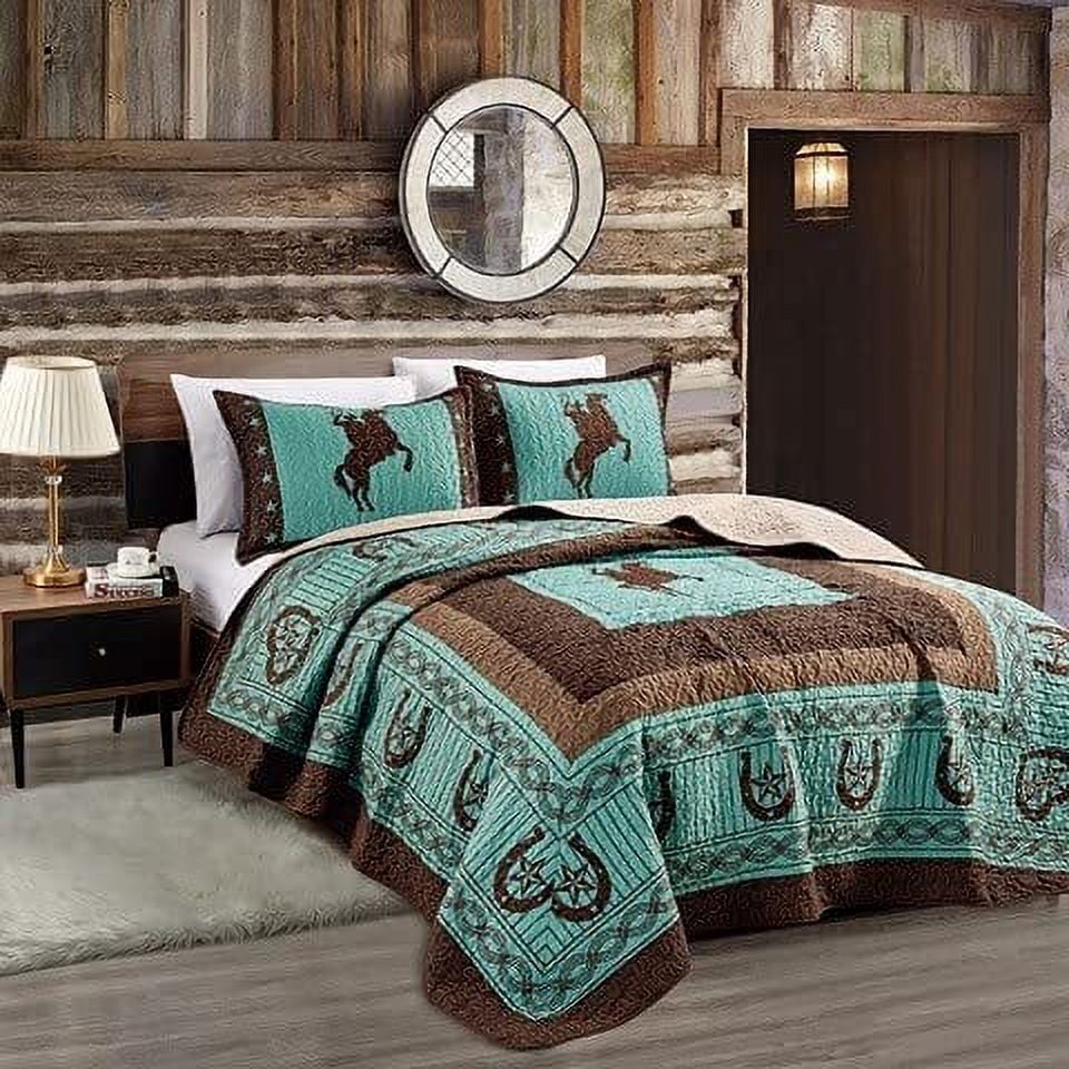 Western Starburst 3 piece Quilt Set