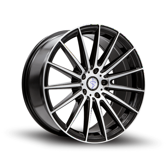 Sapphire Luxury Alloys SX03 22x9 +35 Black Machined Wheel 5x114.3 5x4.5 (QTY 1)