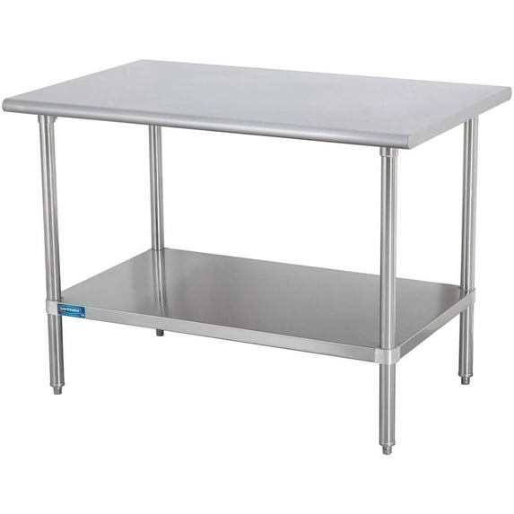 Sapphire Manufacturing Commercial Worktable 36" Wide x 18" Deep x 36" High, Stainless Steel Top with Galvanized Steel Legs and Undershelf