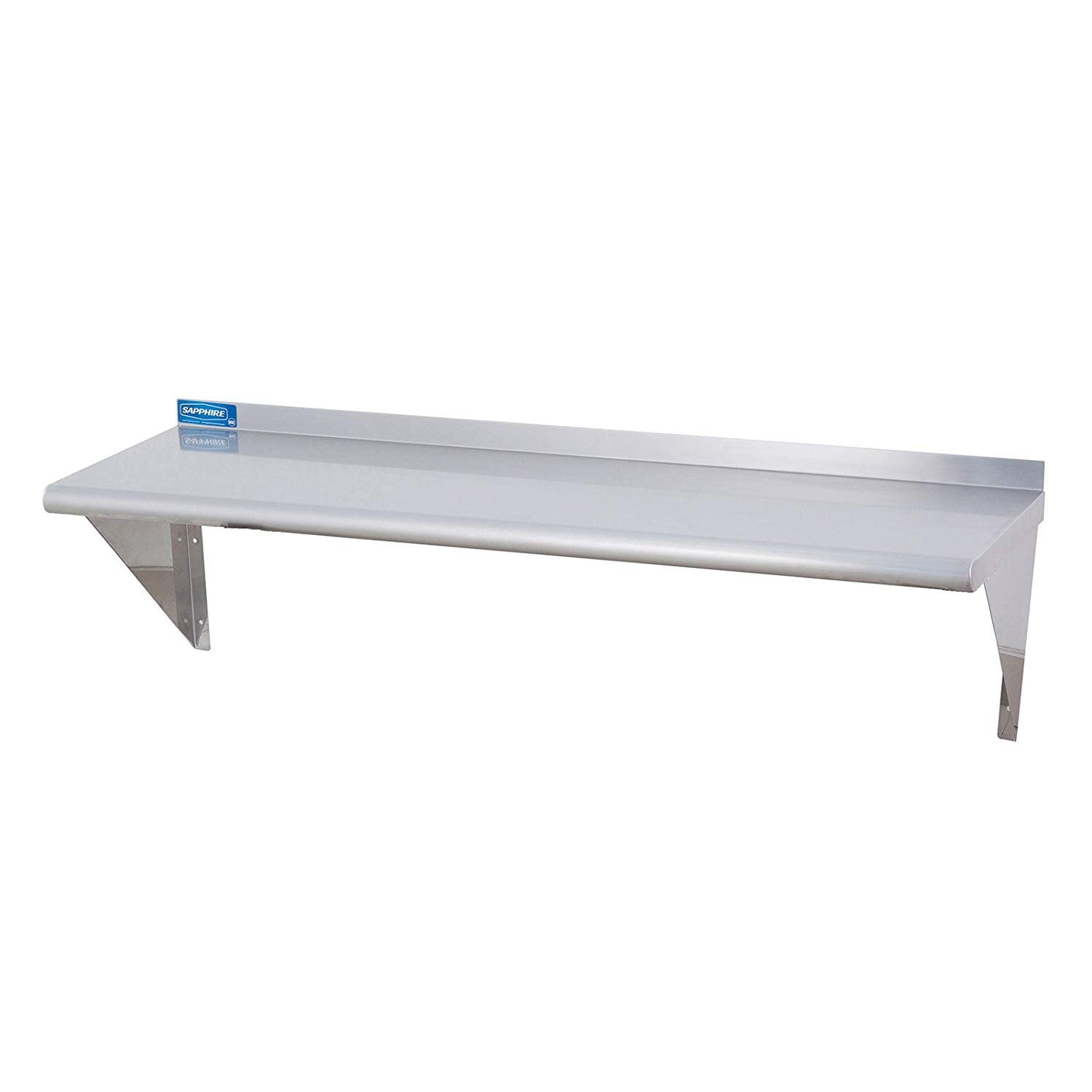 Sapphire Manufacturing Stainless Steel NSF WallMount Shelf 12" Deep x