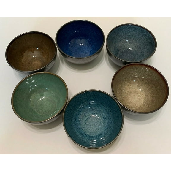 Sapphire Mikasa Stoneware Bowls 6 Pieces Set