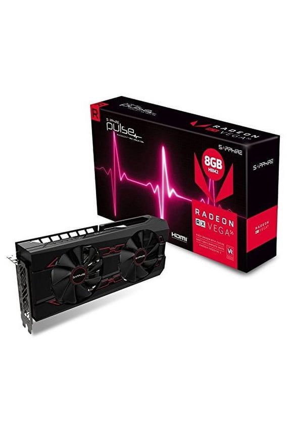 Pulse Radeon RX Vega 56 Graphic Card - 1.21 GHz Core - 1.51 GHz Boost Clock - 8 GB HBM2 - Triple Slot Space Required (214225)