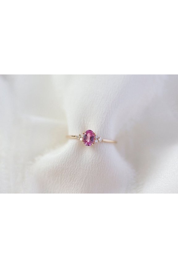 Sapphire Ring Oval cut gemstone engagement ring 925 sterling silver ring Gift for her