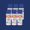 thumbnail image 1 of 6 Pack, Sapphire, Rust-Oleum Stops Rust Satin Protective Enamel Spray Paint-276270, 12 oz, 1 of 12