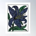 thumbnail image 1 of "Sapphire Serenity" Poster Wall Art, Modern Wall Decor For Living Room Bedroom, 8x12 UNFRAMED, 1 of 3