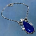 thumbnail image 1 of Sapphire(Simulated) Iolite Gemstone 925 Sterling Silver Necklace 18", 1 of 2