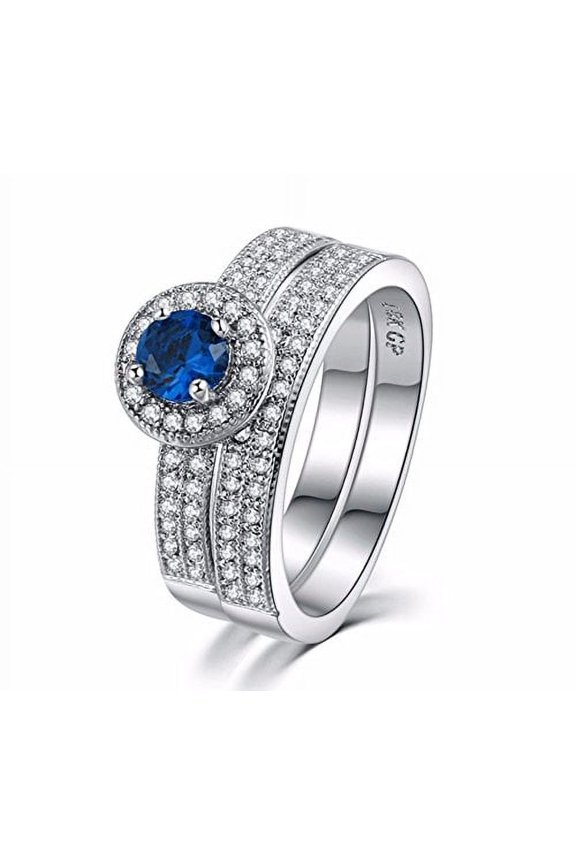 Sapphire Simulated Micro Inserted Band Ring (6)