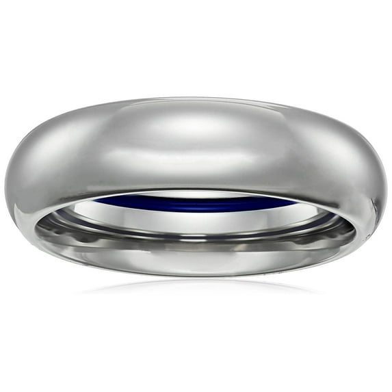 Sapphire Tungsten 6mm Classic Comfort Fit Wedding Bands Rings for Men, Size 11.5