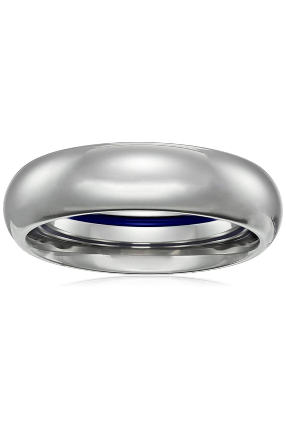 Sapphire Tungsten 6mm Classic Comfort Fit Wedding Bands Rings for Men, Size 9.5