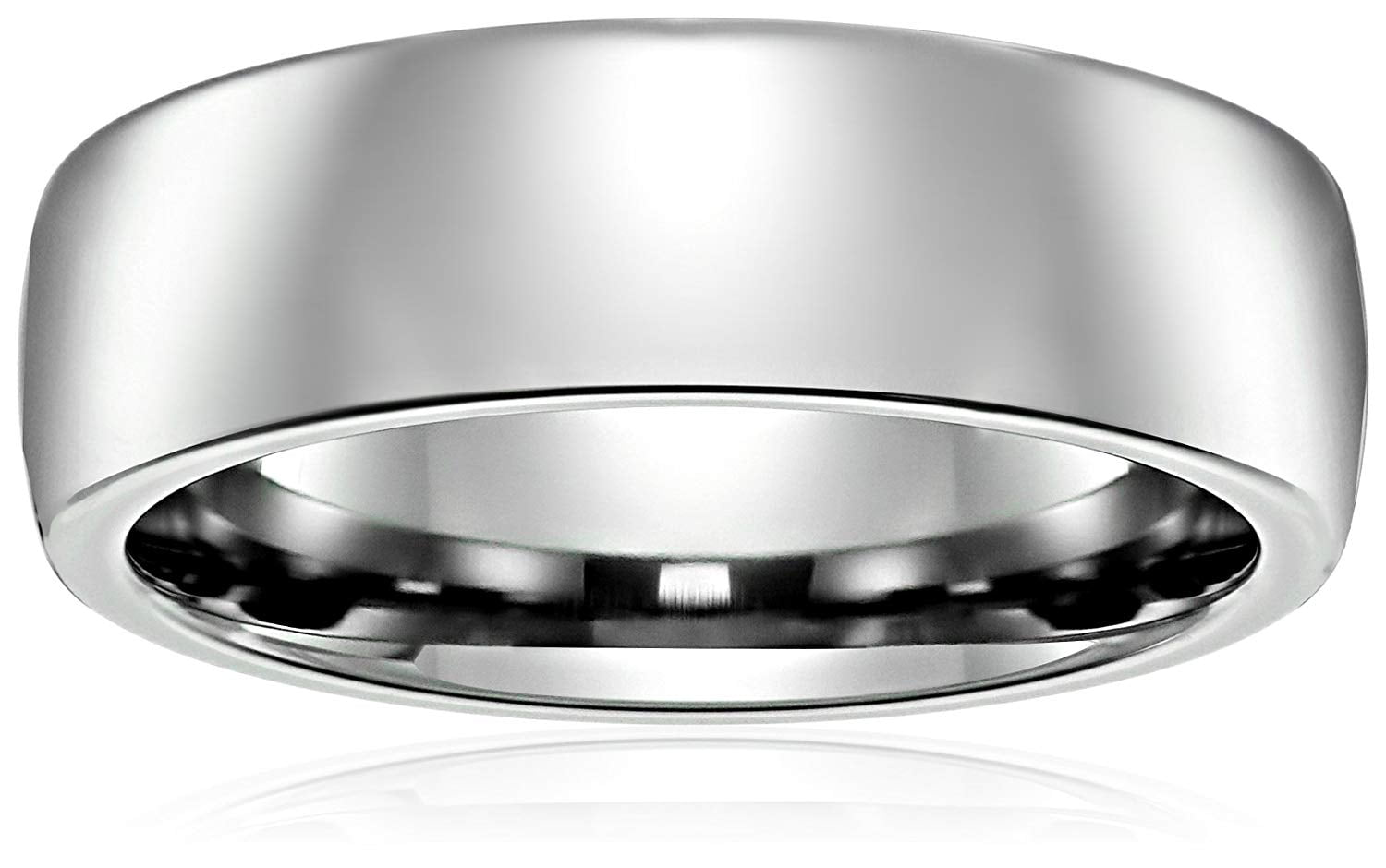 Sapphire Tungsten 7mm Classic Comfort Fit Wedding Bands Rings for Men, Size 8