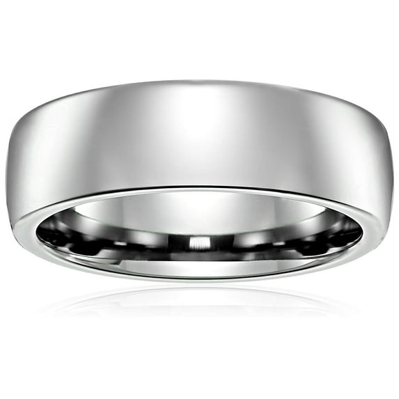 Sapphire Tungsten 7mm Classic Comfort Fit Wedding Bands Rings for Men, Size 8