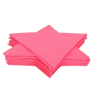 12pc 40x40cm Cotton Cloth Napkins Family Dinner Kitchen Pink Tea