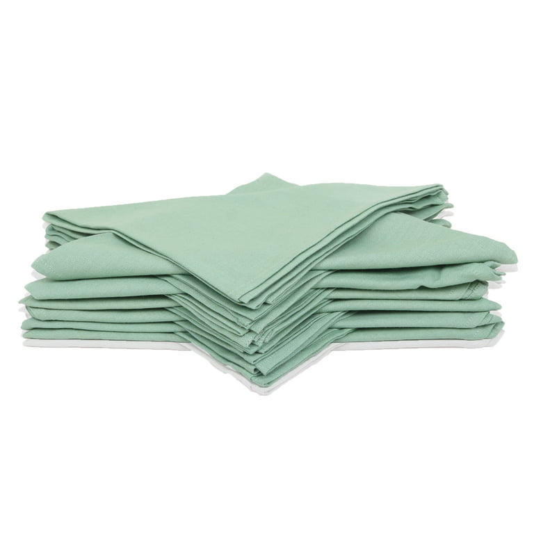 Sapphire-Web Olive Green 18 by 18 Inches Cotton Napkins Set of 12