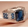 thumbnail image 1 of Sapphire Zircon Ring Colorful Explosion Design Copper Band Geometric European Style Sizes 6 7 8 9 10 Chic Ring, 1 of 6