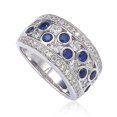 thumbnail image 1 of Sapphire and Diamond in Sterling Silver and 18K Gold Ring, 1 of 6