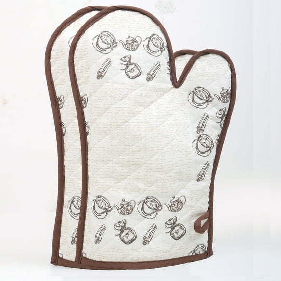 Sapphire-web Multicolor Celendula Print Pure Cotton 1 Piece Cooking Gloves 9 Inch by 13 Inch