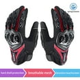 thumbnail image 1 of SapphireShack Motorcycle Gloves, Motocycle Gloves, PVC Hard Shell Breathable Lightweight Motorcyle Gloves, Touchscreen Motorcycle Riding Gloves for Road Racing, Motocross, Cycling(Red,M,1 Pairs), 1 of 6