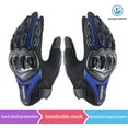 thumbnail image 1 of SapphireShack Motorcycle Gloves, Motocycle Gloves, PVC Hard Shell Breathable Lightweight Motorcyle Gloves, Touchscreen Motorcycle Riding Gloves for Road Racing, Motocross, Cycling(Blue,XL,1 Pairs), 1 of 6