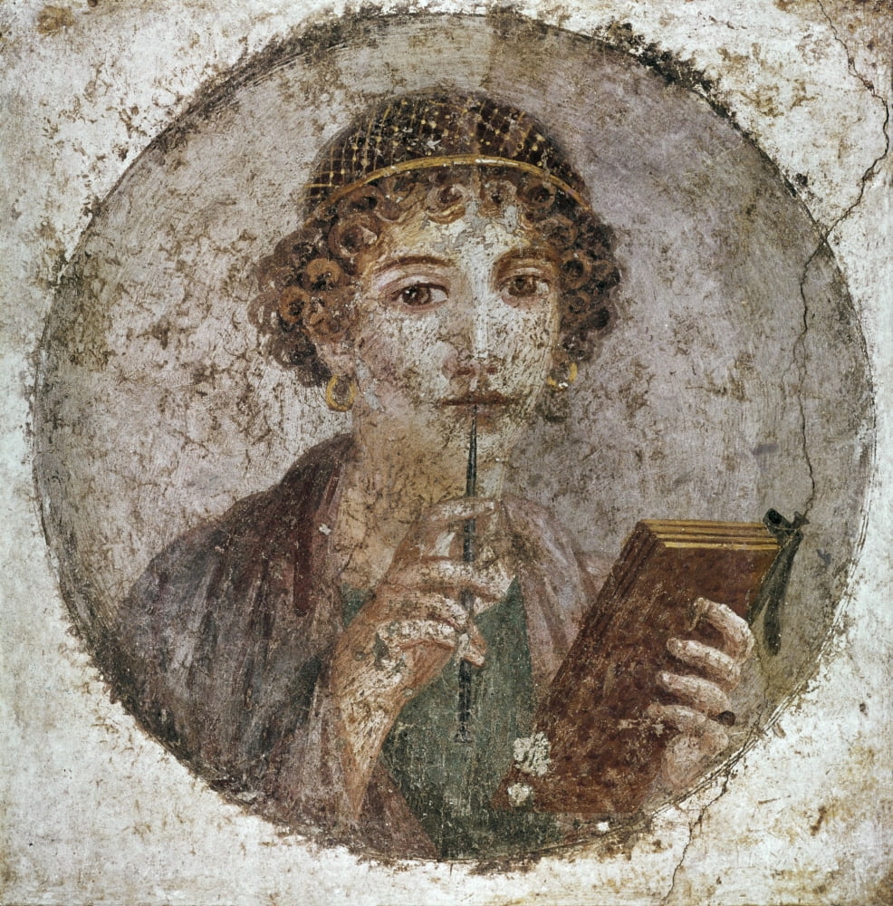 Sappho (612-545 Bc) Canvas Art - (18 x 24)