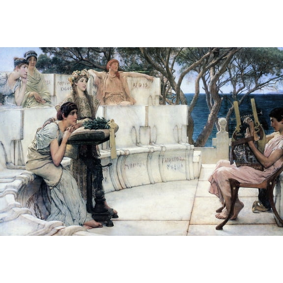 Sappho And Alcaeus - Alma Tadema - CANVAS OR PRINT WALL ART