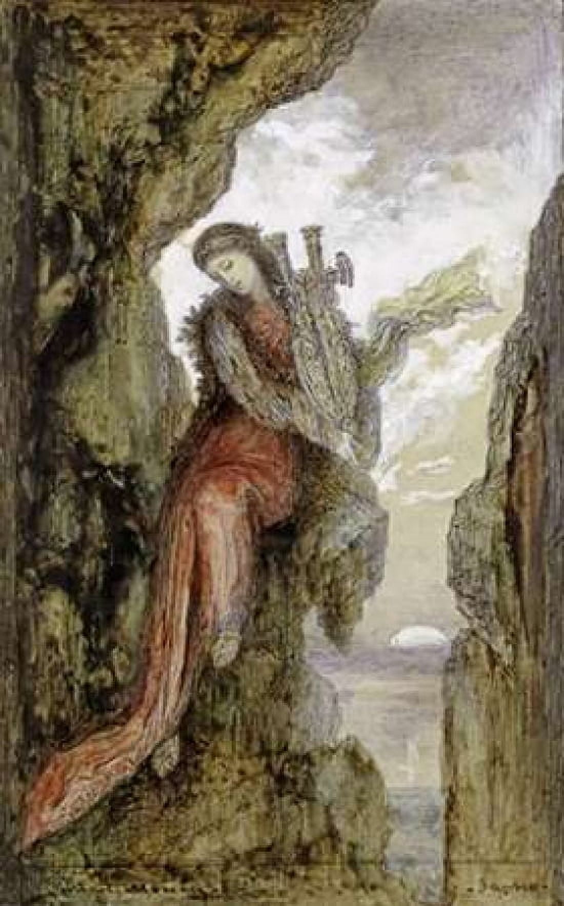 Sappho On The Cliff Canvas Art - Gustave Moreau (24 x 36)
